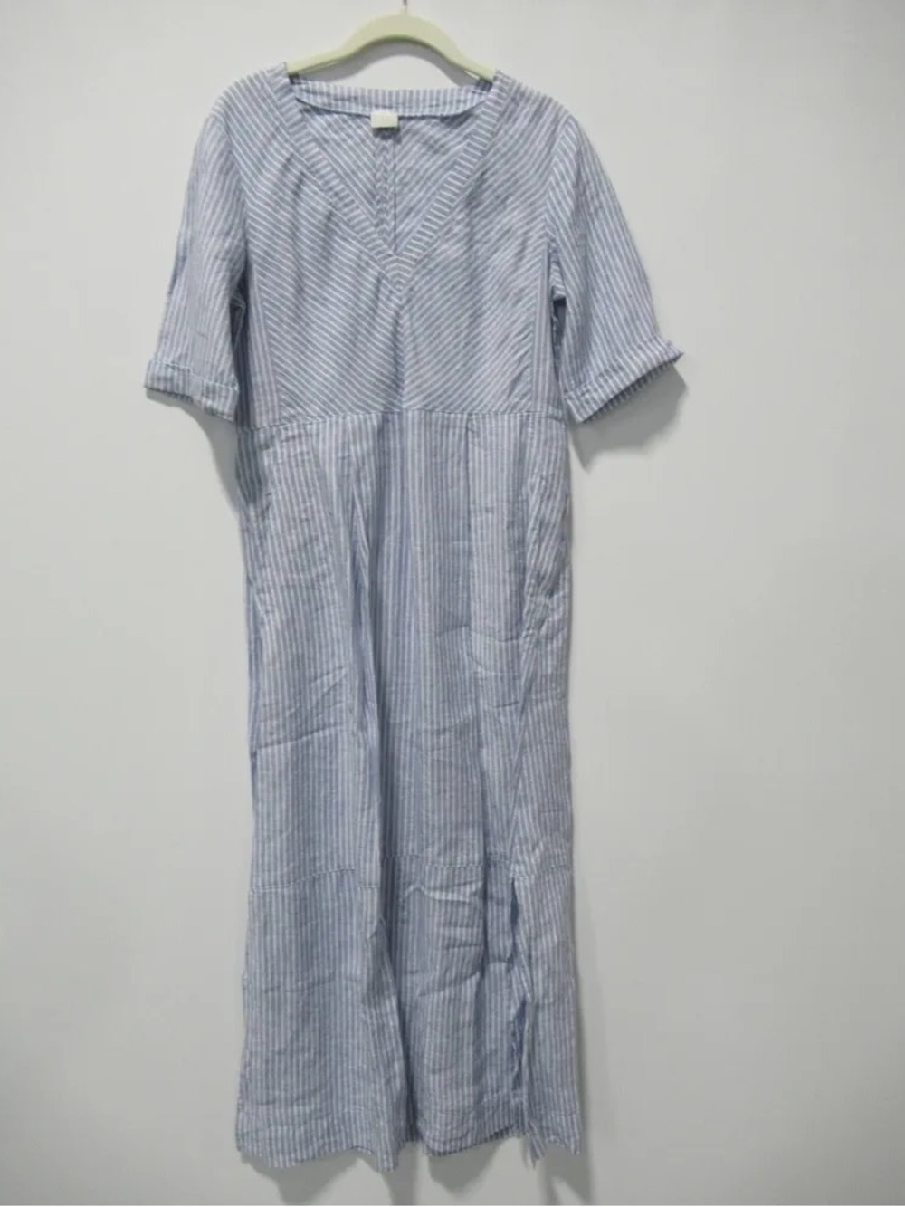 Poetry Brand Striped Light Blue V-Neck Maxi Dress. Retails for $198